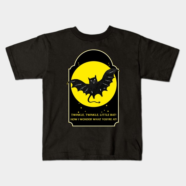 Twinkle, Twinkle, Little Bat Kids T-Shirt by TJWDraws